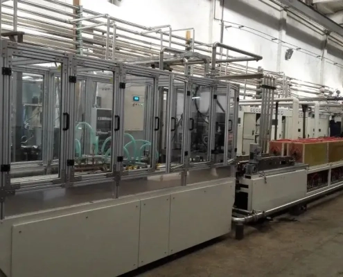 자동차 충돌방지빔 파이프 유도가열처리 생산라인-1 Automotive anti collision beam pipe induction heating treatment production line 1