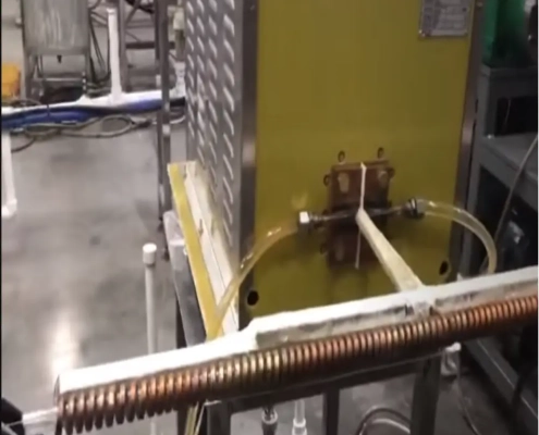 خط إنتاج المعالجة بالتسخين التعريفي للأسلاك الفولاذيةfor Steel wire 2 steel-wire-induction-heating-production-line