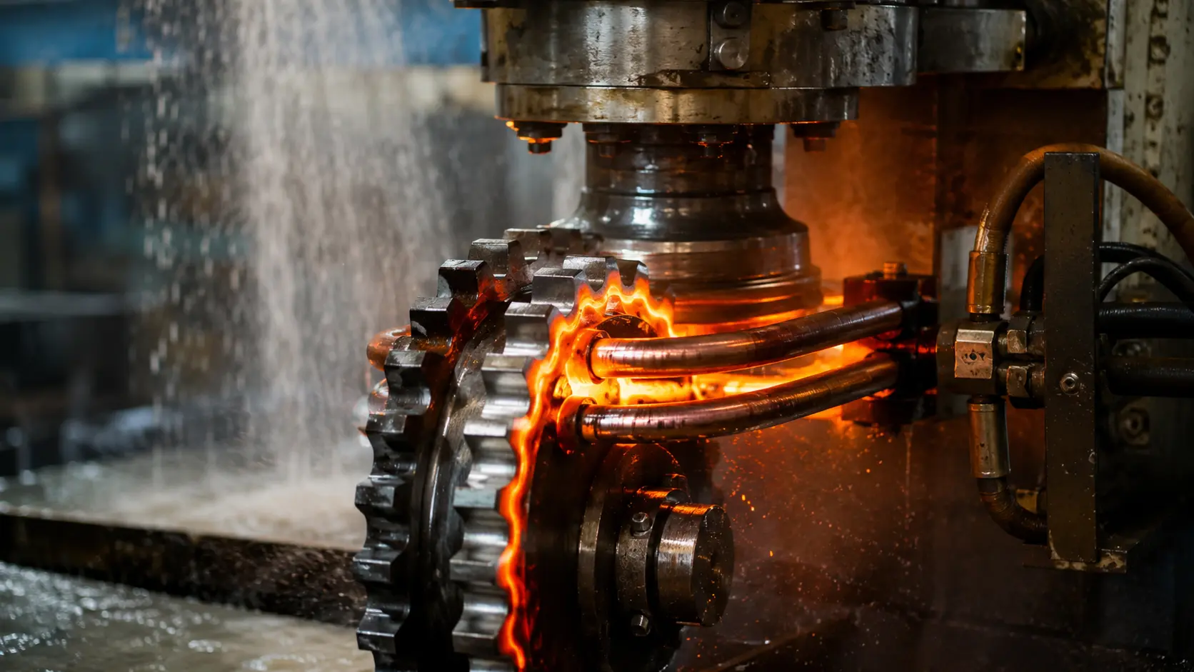 حل¡ Øعيوب تقسية التروس بالحث الحراري الحرجةn الهيكل غير المارتنسيتيrtensitالتحريفre & Distortion 18 gear induction hardening cover