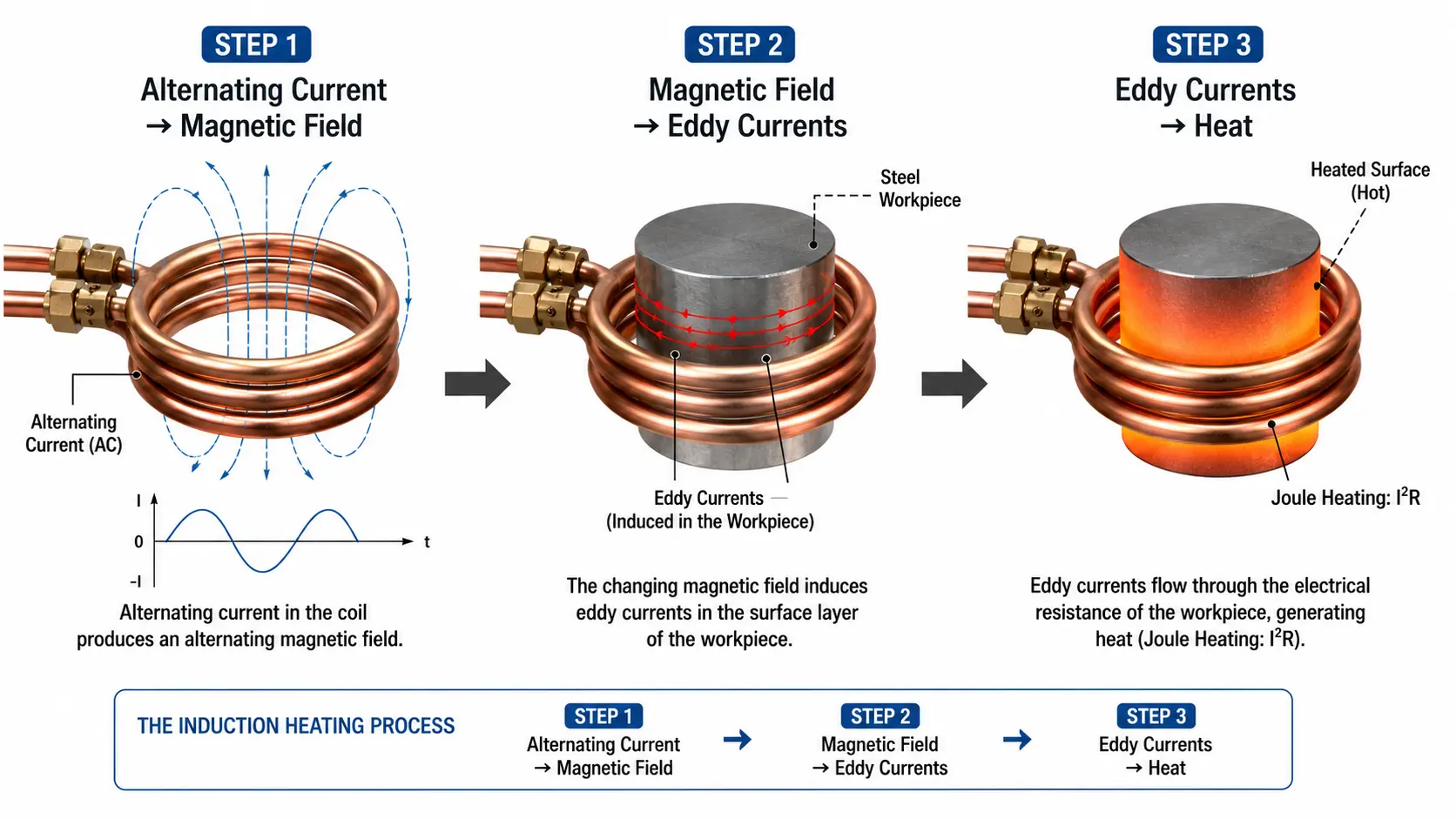 how induction heating works diagram