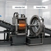 قناة مائلة - عملية التبريد - التدفقاة المائلة inclined channel quenching process flow
