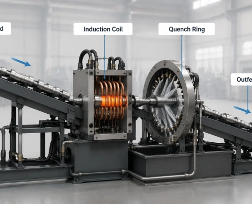 Cách Chọn Bộ Nguồn Cảm Ứng cho Máy Tôi Kênh Nghiêng Quenching Machines 2 inclined channel quenching process flow