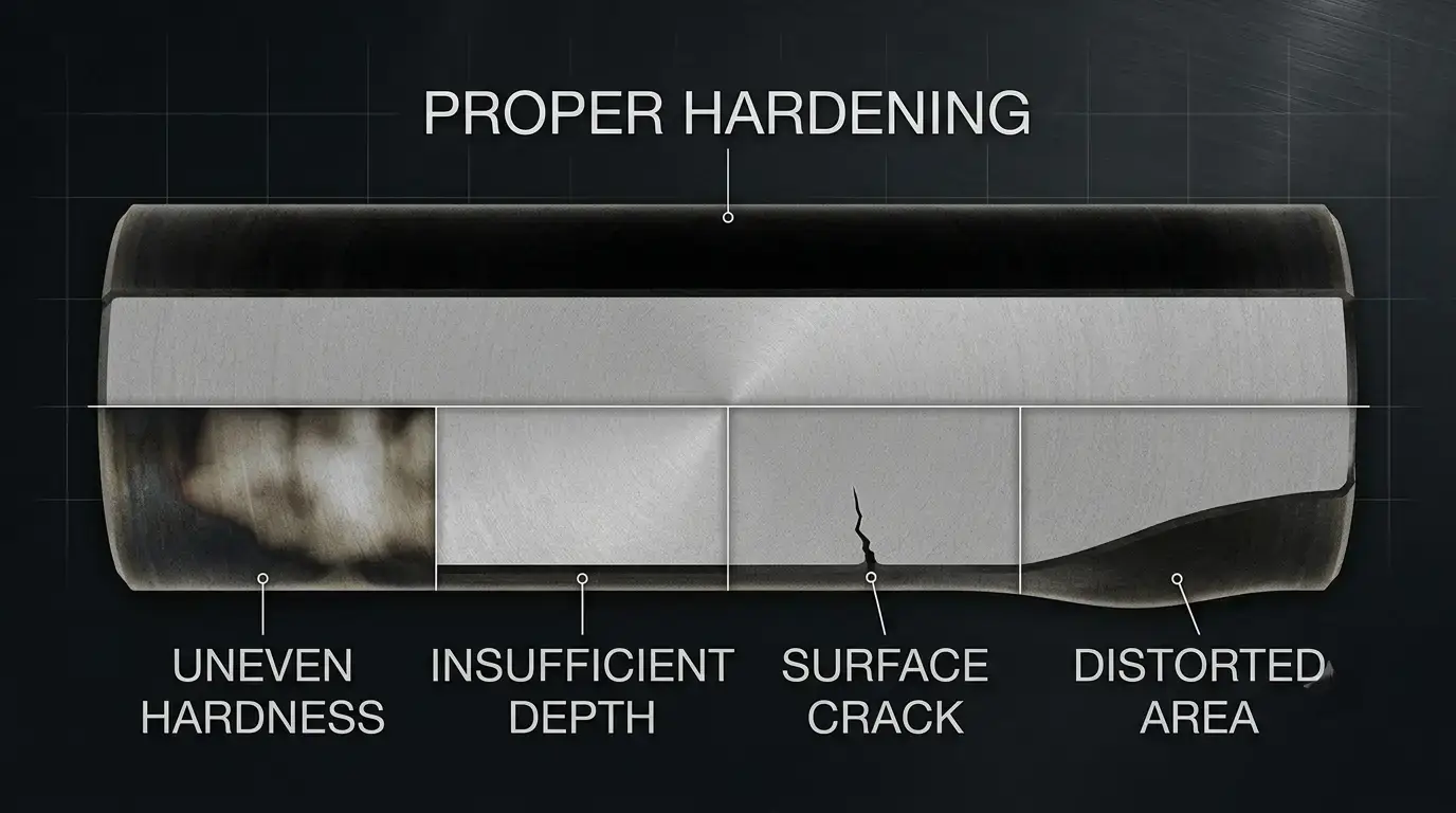 نالعيوب الشائعة في التقسية بالحث وكيفية الوقاية منهاto Prevent Them 25 induction hardening defects overview
