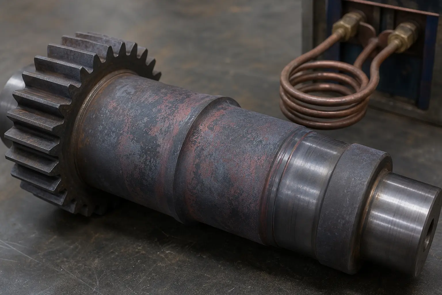 oxidation during induction heating surface scale closeup