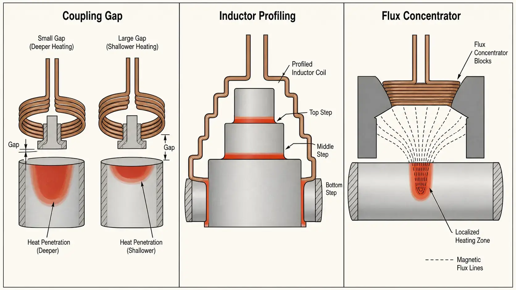 تطرق مثبتة للتحكم في العمق في عملية التصلب بالحث الانتقائيening 18 selective hardening 3 methods