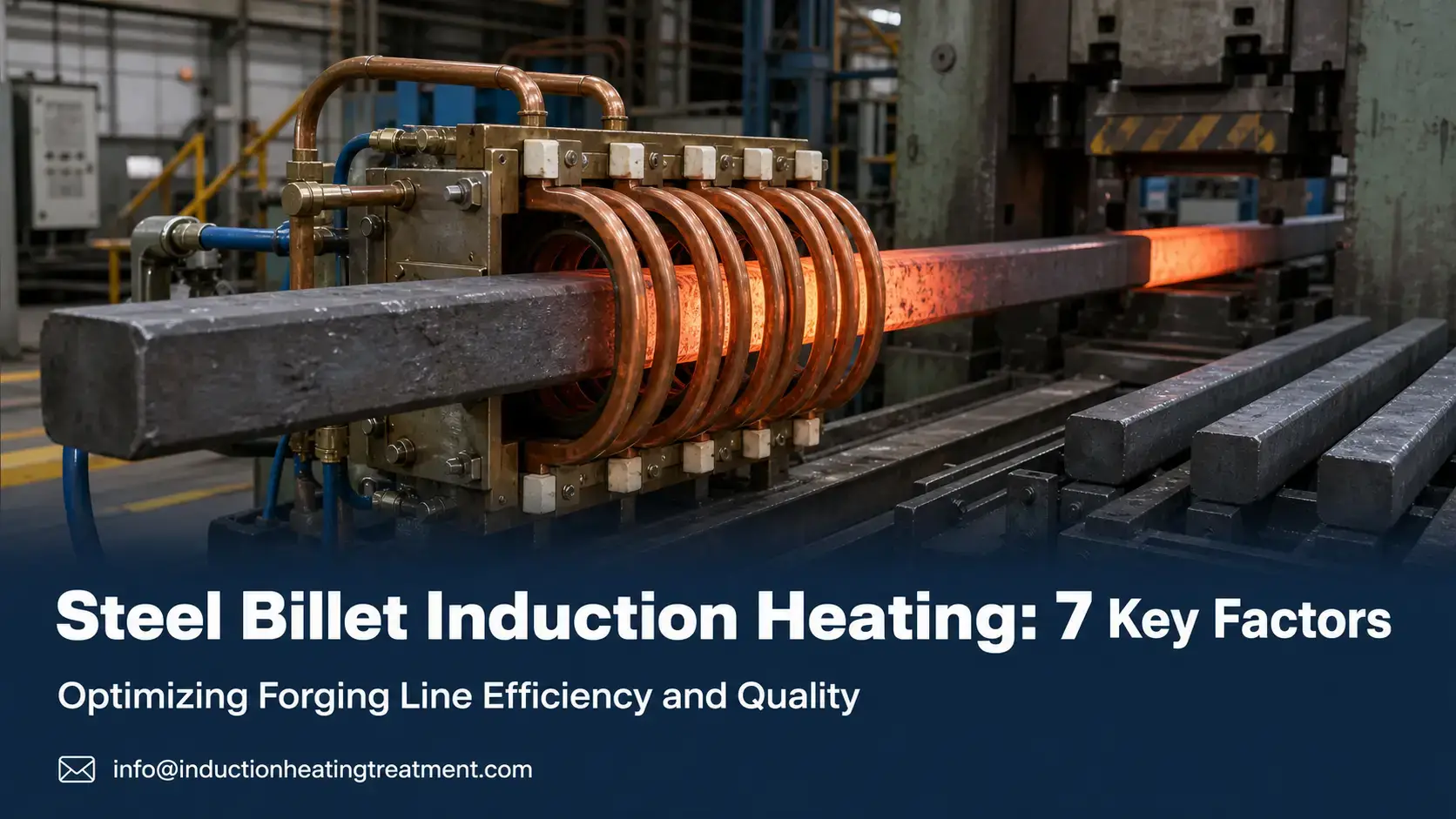 التسخين التعريفي للقضبان الفولاذية لتزوير الخامات المربعةBillet Forging 2 steel billet heating line
