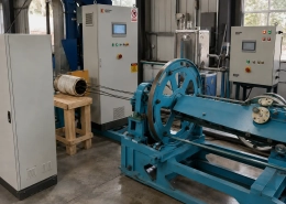 Linea di Produzione di Fili d’Acciaio Precompresso Rivestiti in Epossidicassidico Production Line 1 Epoxy Coated PC Strand Production Line