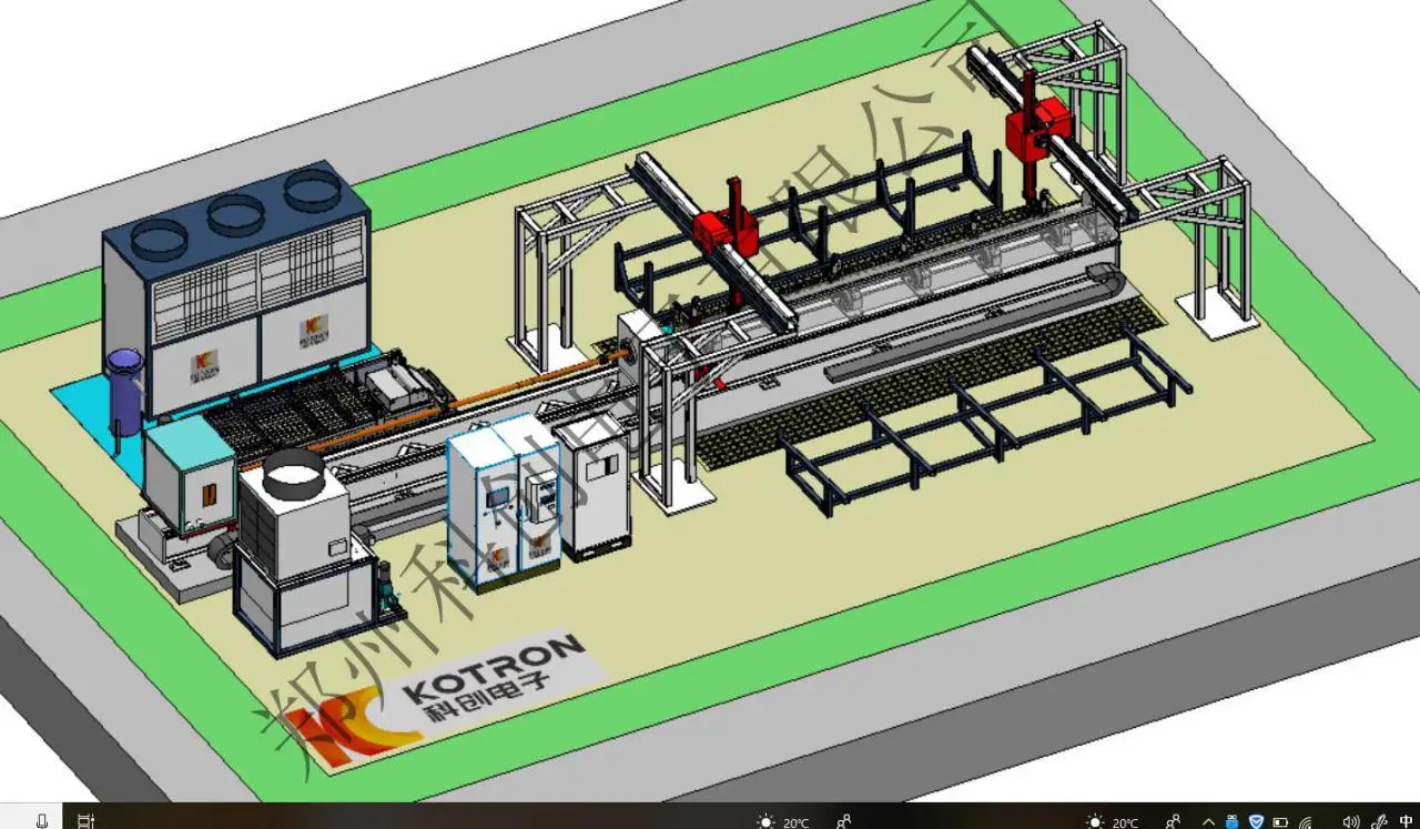 콘크리트 펌프 파이프 유도 경화 기계구조 Concrete pump pipe inner wall induction hardening line structure