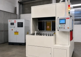 fuel injector nozzle multi station induction hardening machine