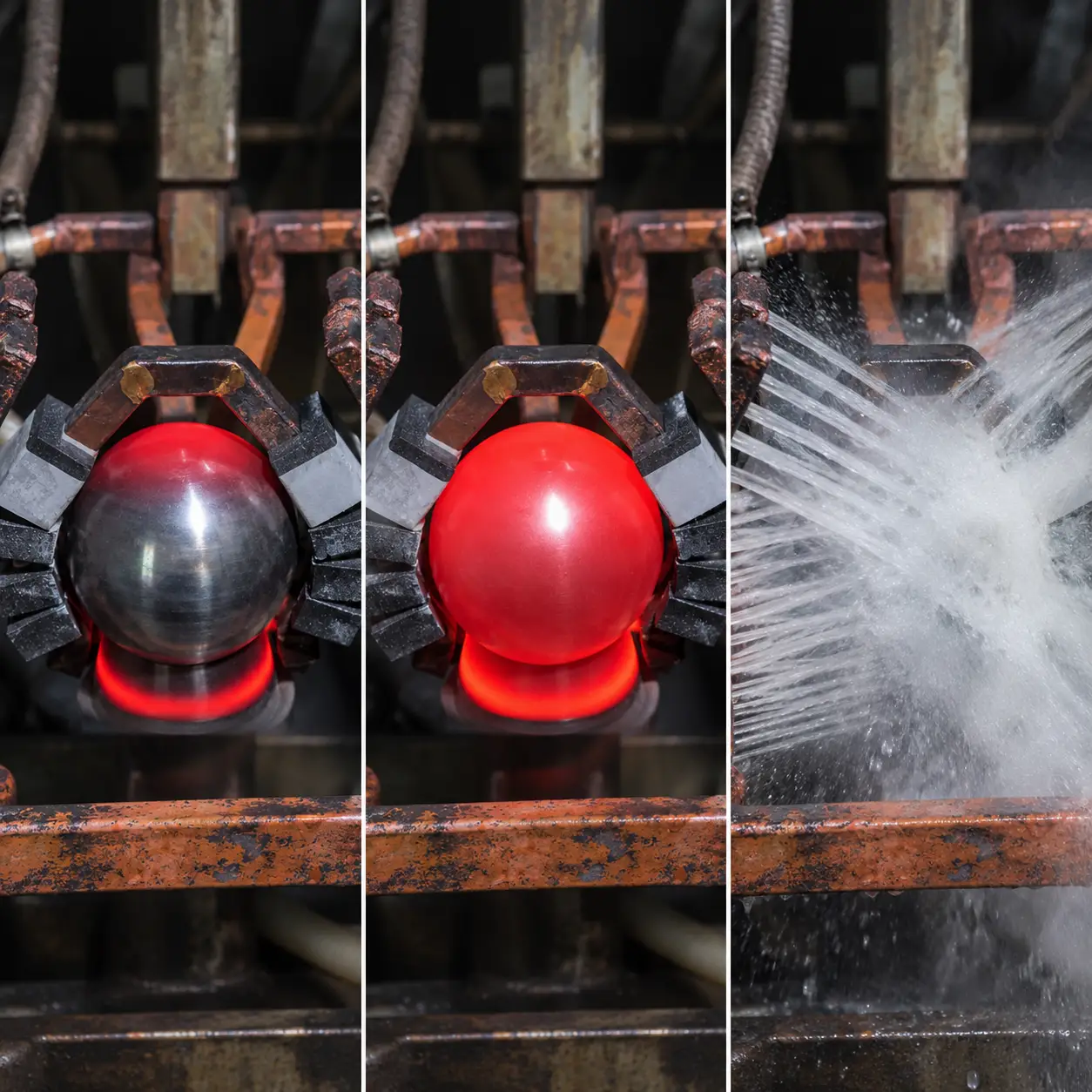 자동차 조향 및 서스펜션 부품용 자동 볼 스터드 유도 경화기 automatic ball stud induction hardening machine
