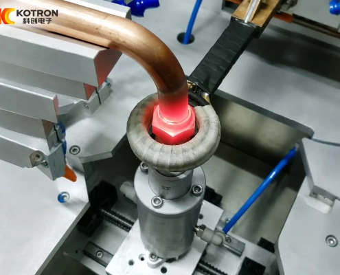 اللحام بالحث للتهوية والتكييفنحاØمكونات النحاس للتبريدrigeration Copper Components 1 bent copper tube induction brazing