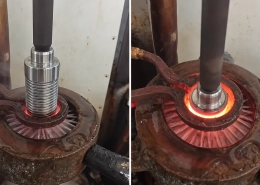 cnc screw shaft induction heating process