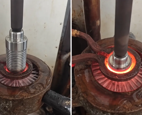 cnc screw shaft induction heating process