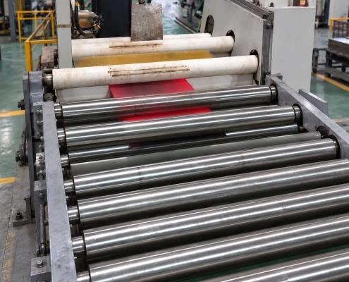 continuous-steel-plate-induction-heating-line Continuous steel plate induction heating line with roller conveyor