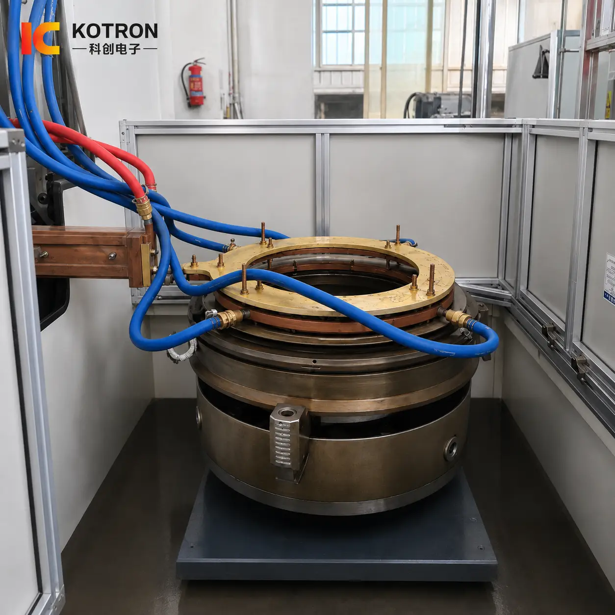 disc type exhaust valve seat induction hardening machine