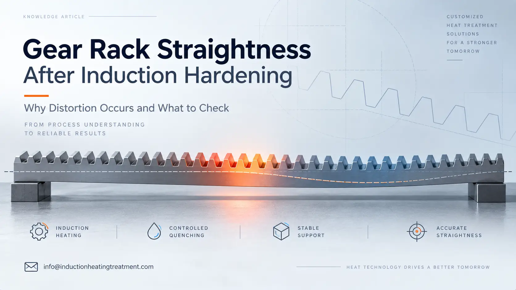 استقامة رف التروس بعد تصلب الحث: لماذا يحدث التشويه وما الذي يجب التحقق منه 20 gear rack straightness after induction hardening