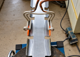 dual side induction heating notched steel profile