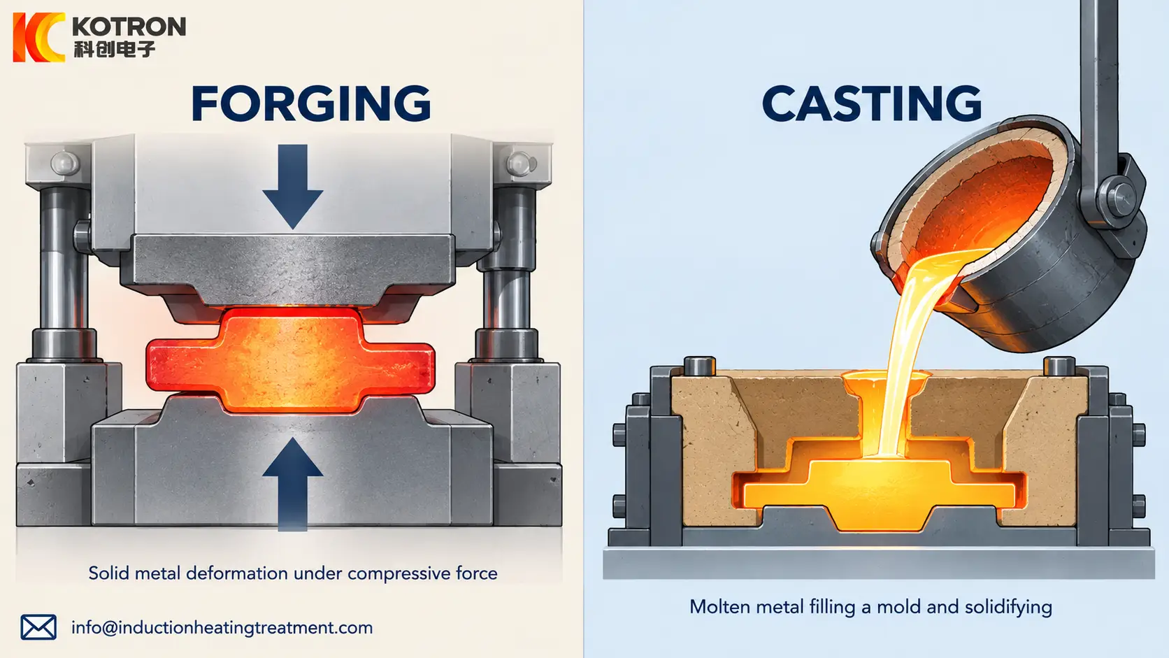 تزوير مقابل الصب¨Ùالقوةبالتكلفة„Ùالعيوبنة Coالتطبيقات& Applications 11 forging vs casting comparison