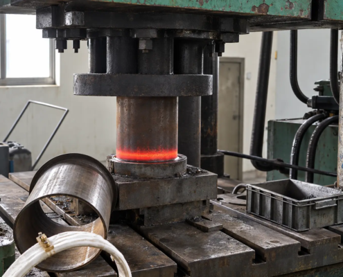 نهاية الأنبوب الفولاذي بالضغط على الساخن الصحافة تشكيل الساخنة steel tube end hot forming press