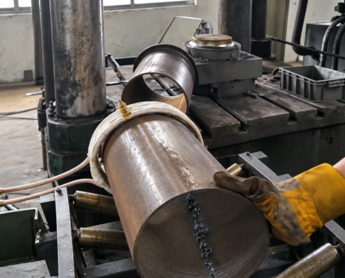 steel tube end induction heating coil