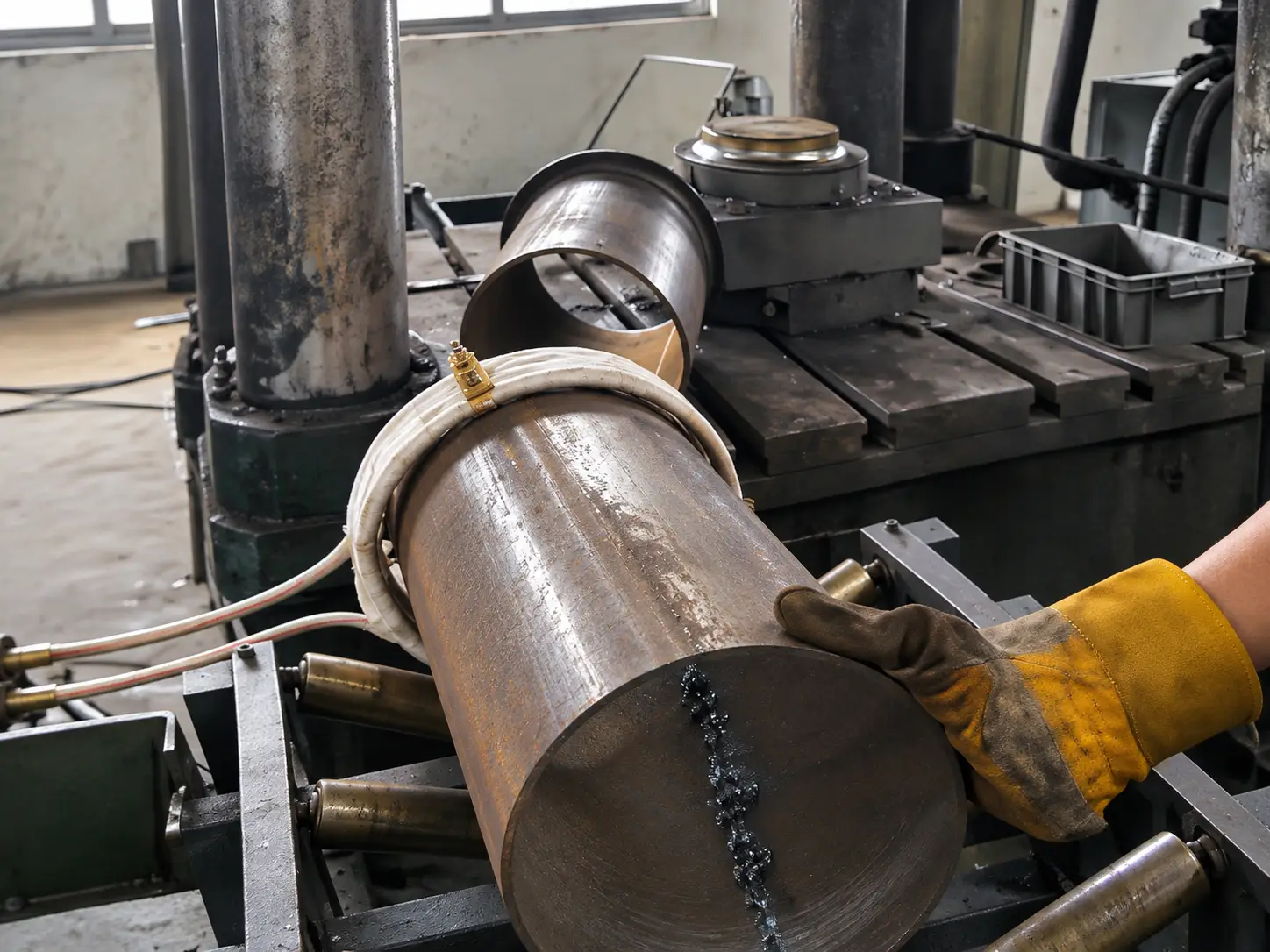 Sistema de calentamiento por inducción para conformado de extremos de tubos de acerode tubo de acerobe End Forming 3 steel tube end induction heating coil
