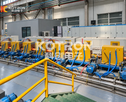 خط إنتاج التسخين بالحث وسبائك التيتانيومضبان سبائك التيتانيوم titanium alloy bar induction heating production line